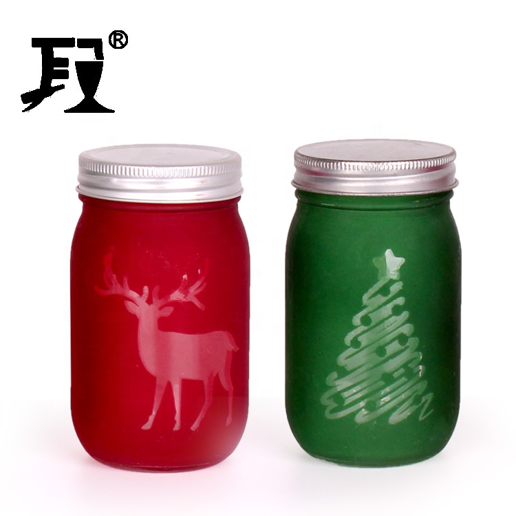 450ml 15oz Wide Mouth Wholesale food storage Mason Glass Jars with metal Lids