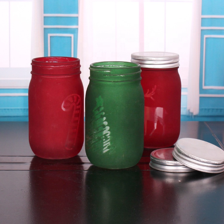 450ml 15oz Wide Mouth Wholesale food storage Mason Glass Jars with metal Lids