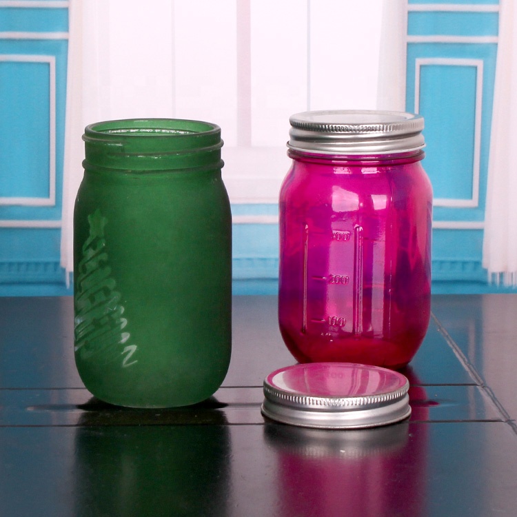 450ml 15oz Wide Mouth Wholesale food storage Mason Glass Jars with metal Lids