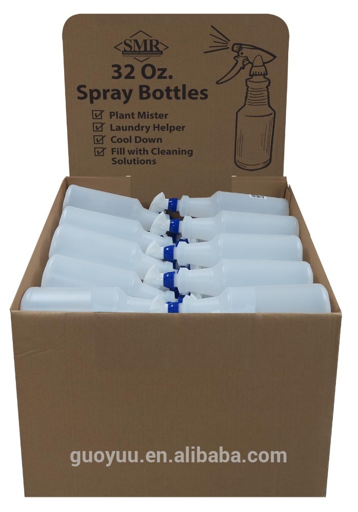 450ml 710ml 1000ml HDPE chemical bottle with trigger sprayer made in China