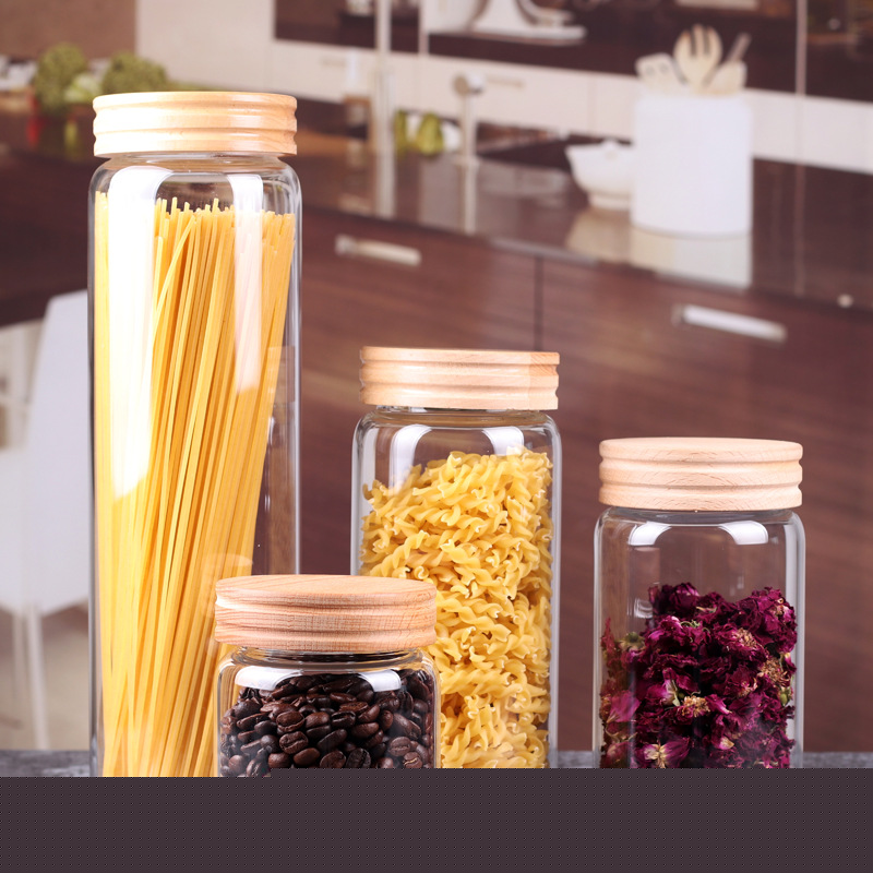 450ml 750ml airtight food glass storage bottles jar for spaghetti