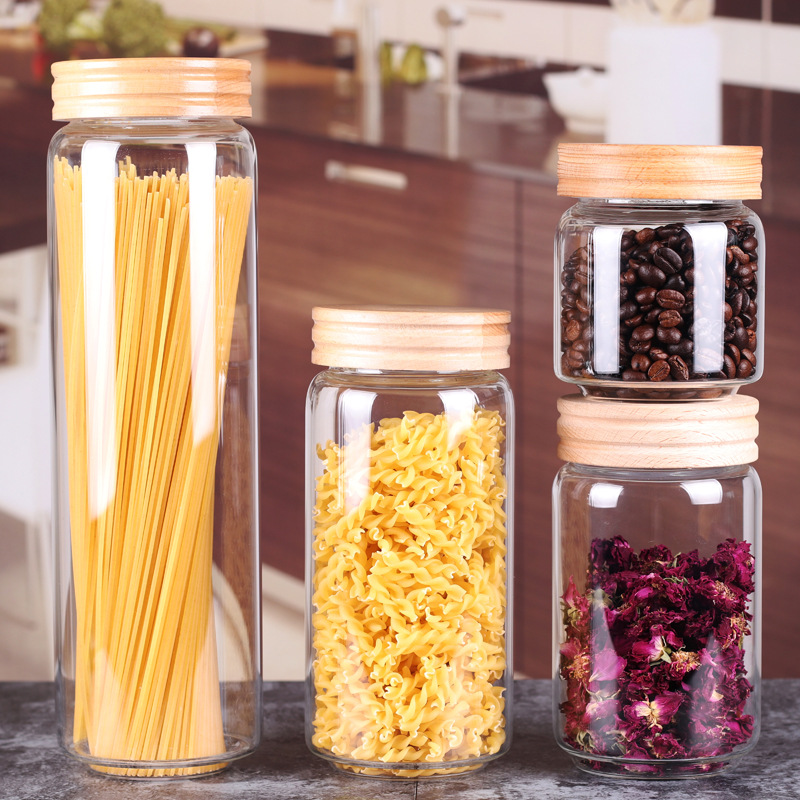 450ml 750ml airtight food glass storage bottles jar for spaghetti