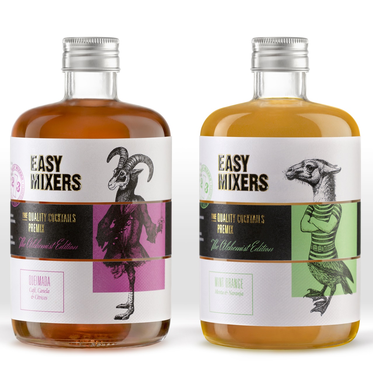 450ml High-end Customer-made Clear Round Mixed Cocktail Glass Bottle