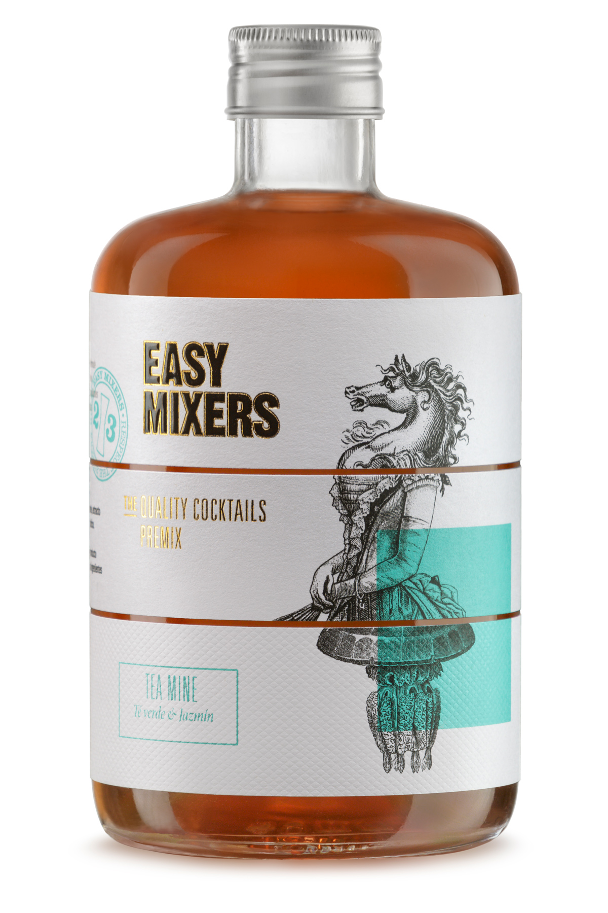 450ml High-end Customer-made Clear Round Mixed Cocktail Glass Bottle