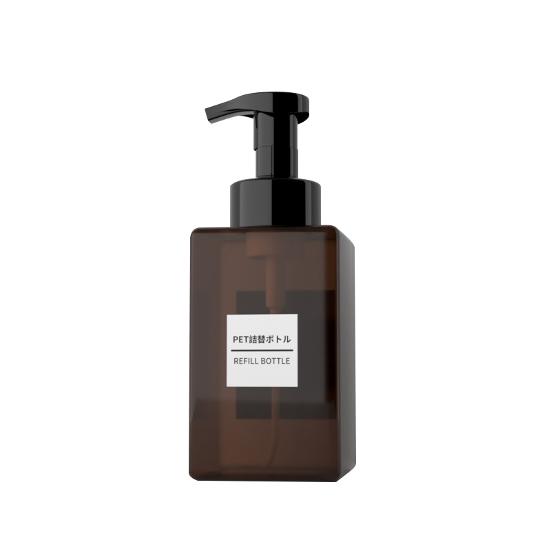 450ml amber green blue pump foam soap bottle