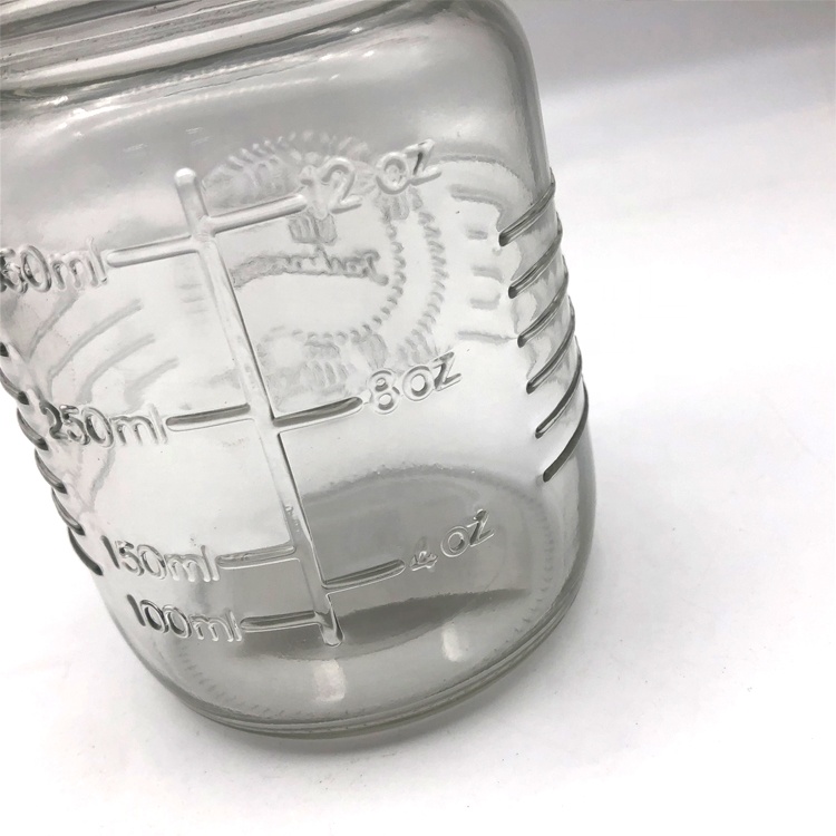 450ml custom engrave glass mason jar with rose gold lid