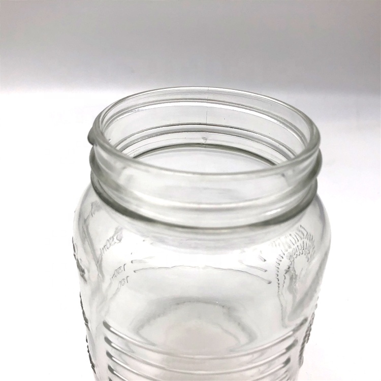 450ml custom engrave glass mason jar with rose gold lid