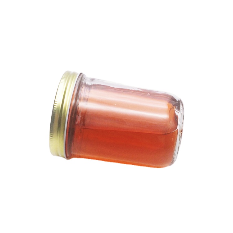 450ml food grade wide mouth cylinder mason jar glass storage jar with metal lid