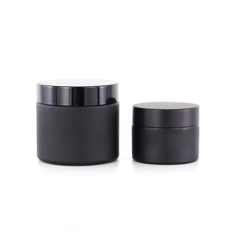 45g 110g custom frost cream black glass cosmetic jars