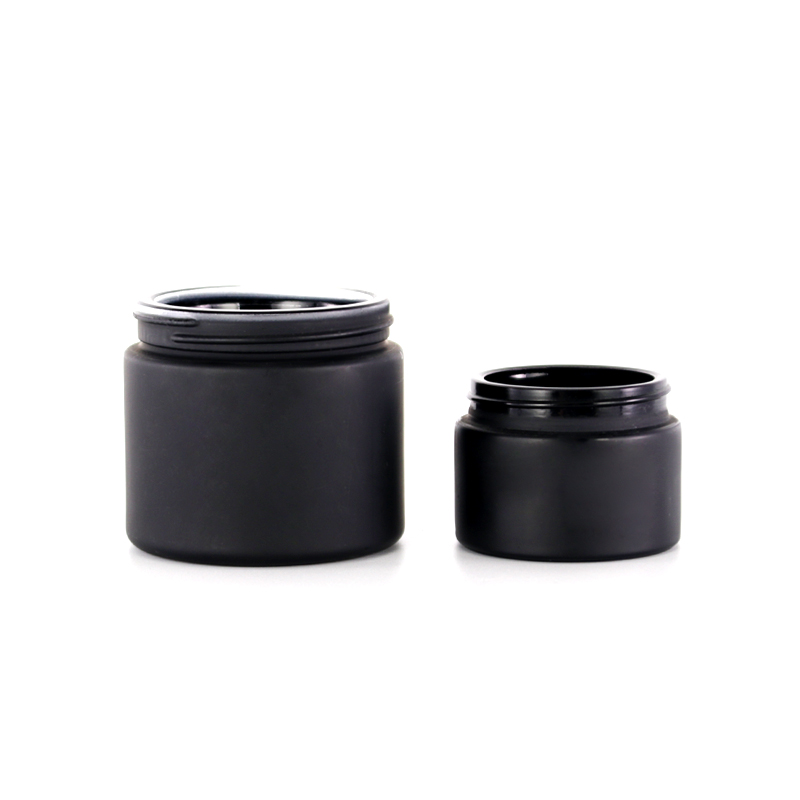 45g 110g custom frost cream black glass cosmetic jars