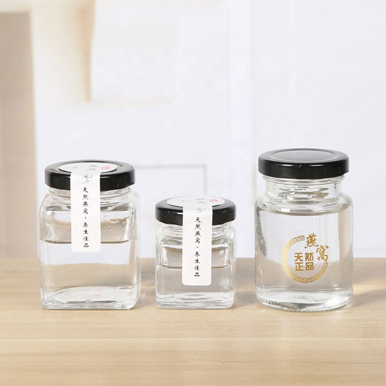 45ml 100ml 200ml Mini Transparent Glass Bottle Jam Jars Pudding Bottle Bird's Nest Bottle Small With Screw Lid