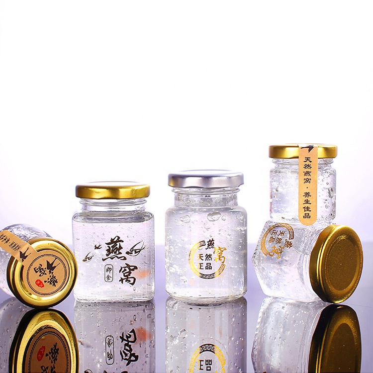 45ml 100ml 200ml Mini Transparent Glass Bottle Jam Jars Pudding Bottle Bird's Nest Bottle Small With Screw Lid