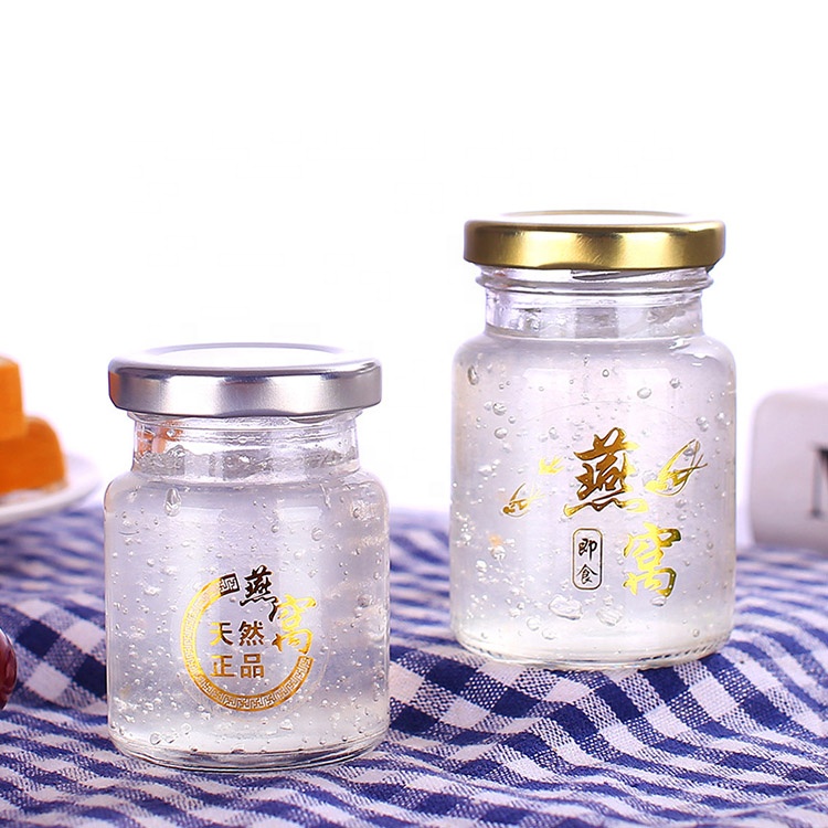 45ml 100ml 200ml Mini Transparent Glass Bottle Jam Jars Pudding Bottle Bird's Nest Bottle Small With Screw Lid