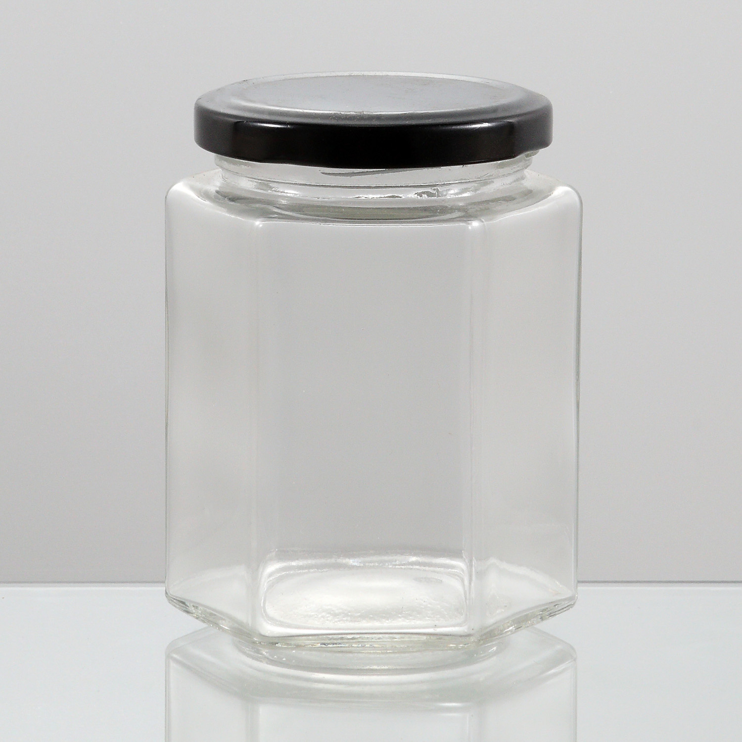 45ml 60ml 85ml 120ml 180ml 280ml 380ml 500ml 730ml Customizable food packaging wholesale hexagon glass jar