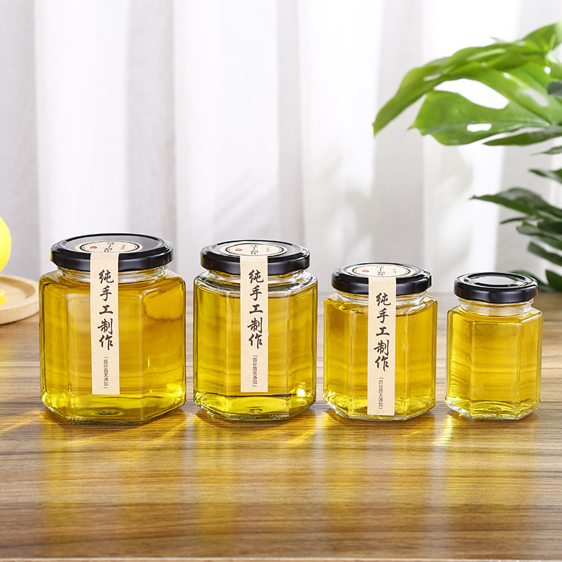 45ml 60ml100ml 180ml 380ml 500ml Glass Food Honey Jam Juice Jar With Tinplate Lid