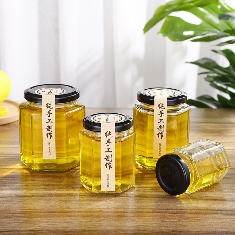 45ml 60ml100ml 180ml 380ml 500ml Glass Food Honey Jam Juice Jar With Tinplate Lid