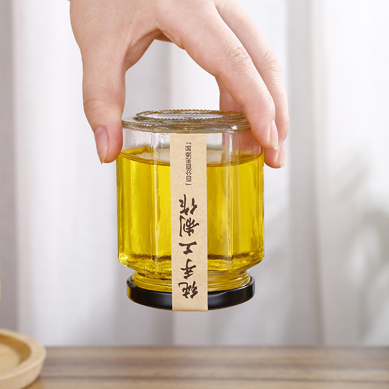 45ml 60ml100ml 180ml 380ml 500ml Glass Food Honey Jam Juice Jar With Tinplate Lid