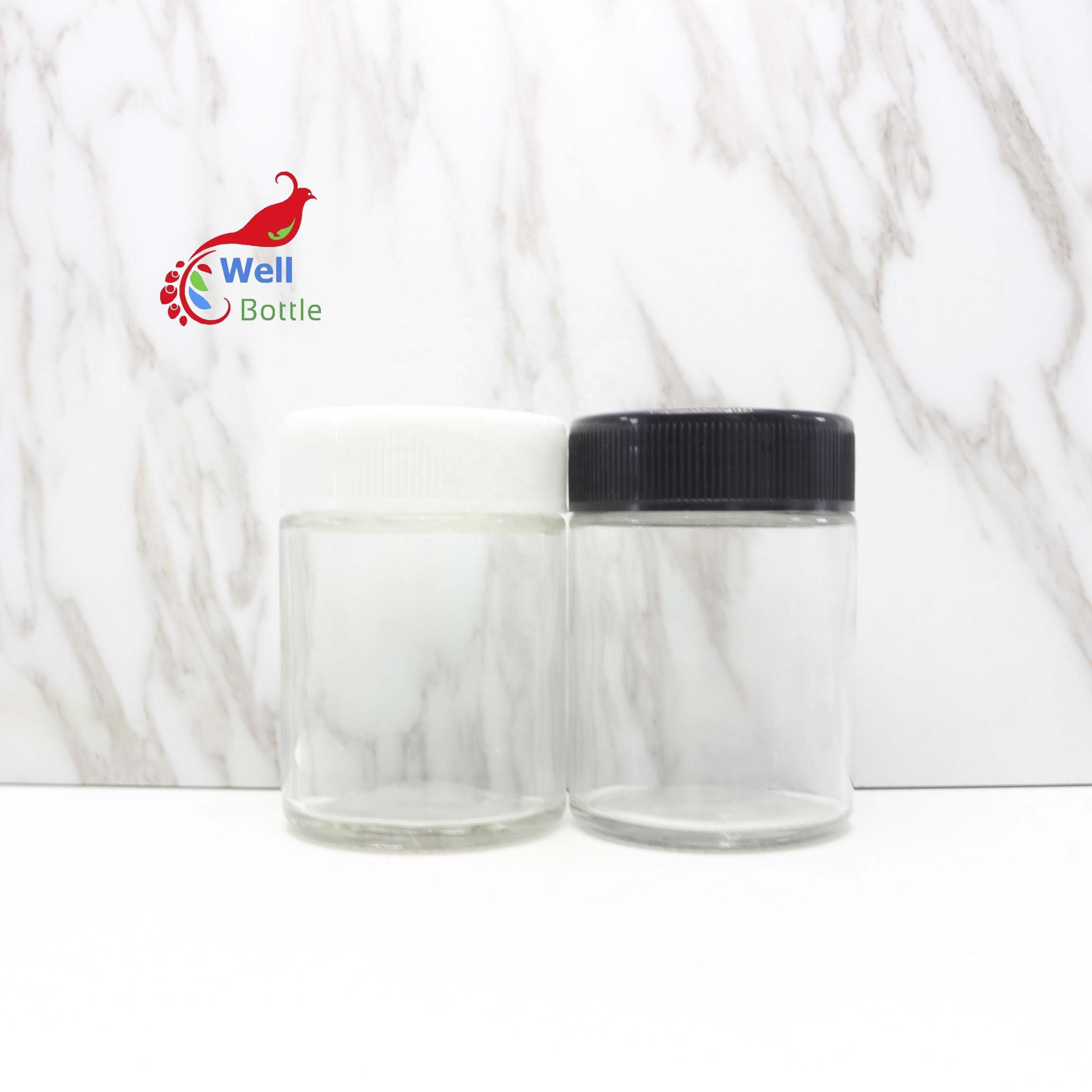 45ml 70ml 90ml 110ml 150ml 180ml 230ml 300ml child resistant childproof cap (crc) glass jar container packaging CRC-4B