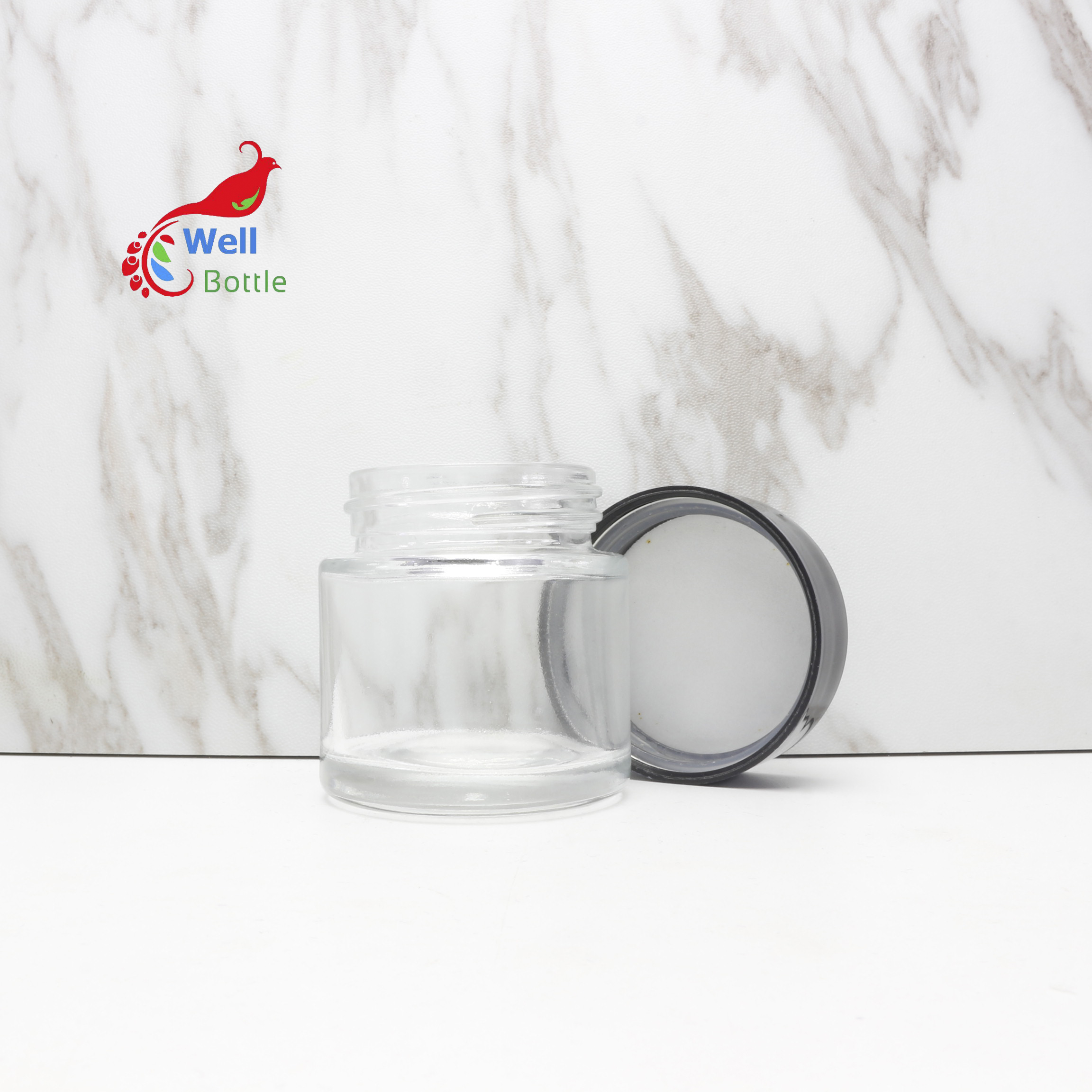 45ml 70ml 90ml 110ml 150ml 180ml 230ml 300ml child resistant childproof cap (crc) glass jar container packaging CRC-4B