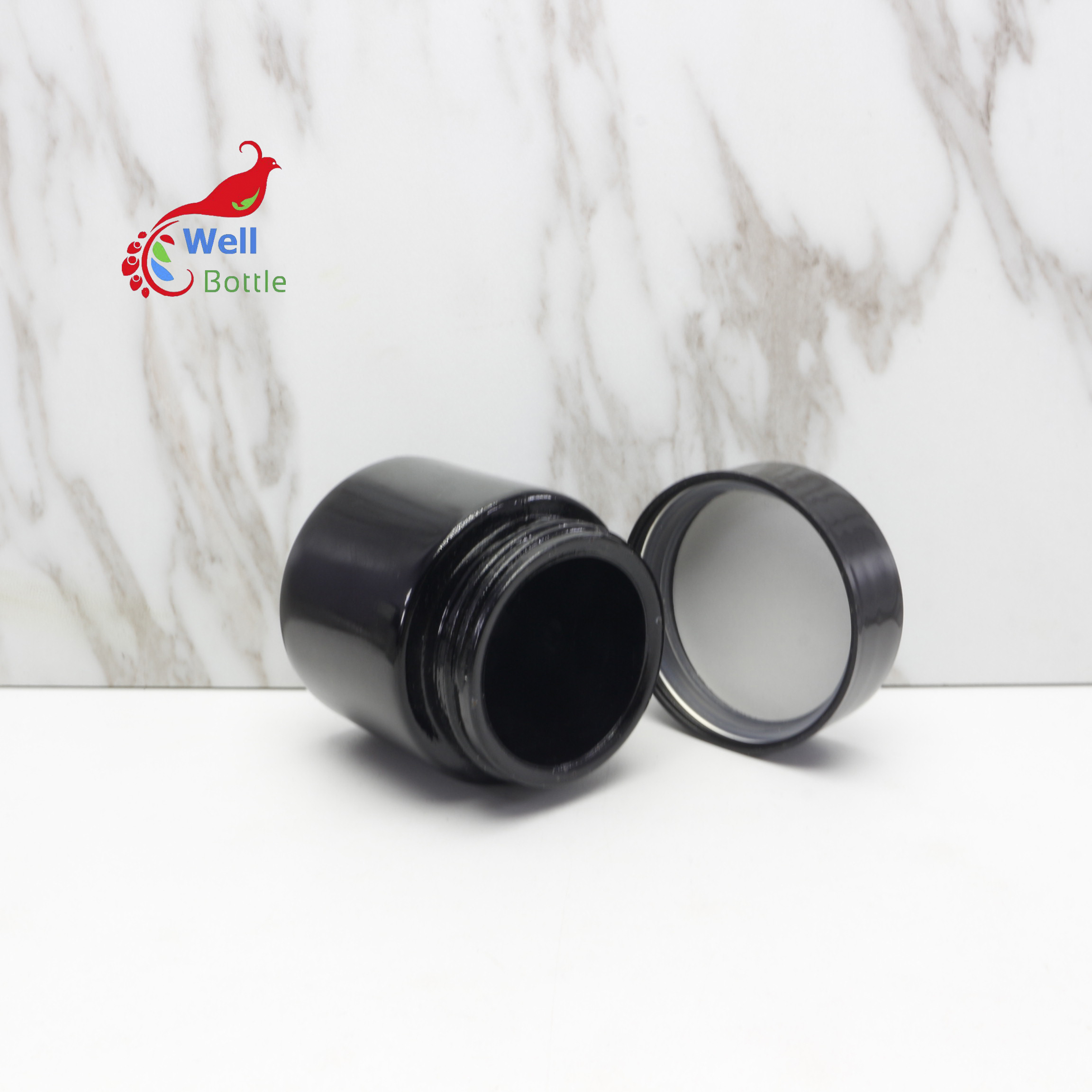 45ml 70ml 90ml 110ml 150ml 180ml 230ml 300ml child resistant childproof cap (crc) glass jar container packaging CRC-4B