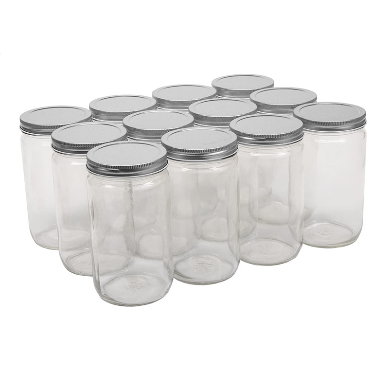 460ml wide mouth straight sided empty tea food storage glass jars for kitchen