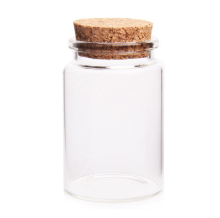 47*70MM 80ML Glass Jar DIY Craft Decorative Container Empty Glass Bottles With Cork
