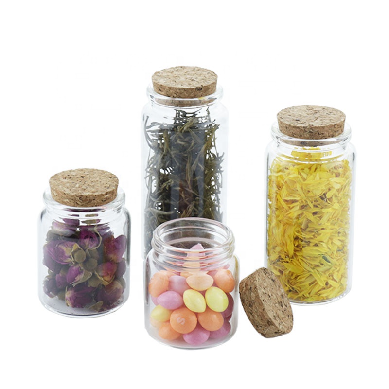 47*70MM 80ML Glass Jar DIY Craft Decorative Container Empty Glass Bottles With Cork