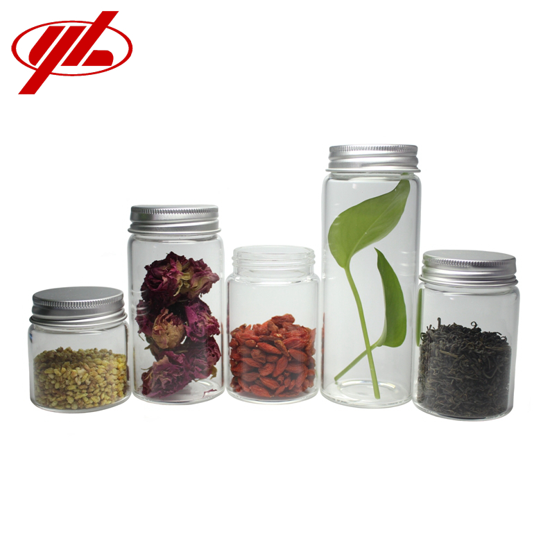 47*90mm 100ml High Borosilicate Tubular Glass Bottle with Screw Cap