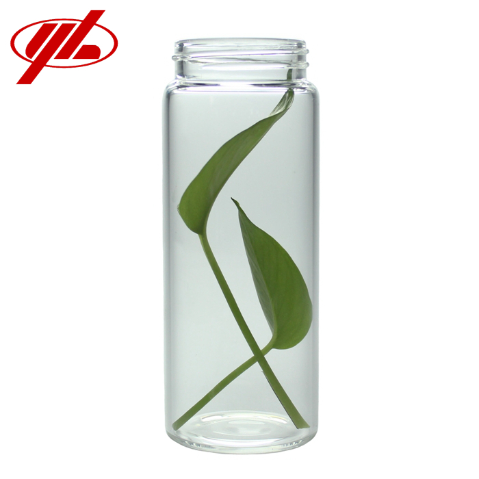 47*90mm 100ml High Borosilicate Tubular Glass Bottle with Screw Cap