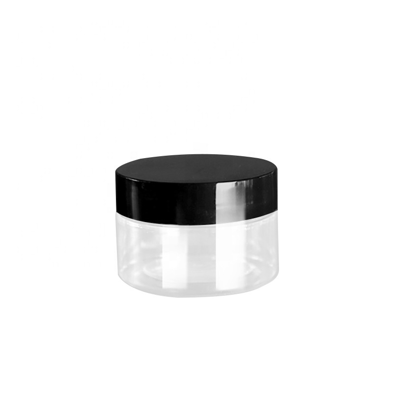 47mm Neck Mini Food Storage Container 30ml 40ml 50ml Clear Pet Plastic Cookie Candy Jars With Screw lids