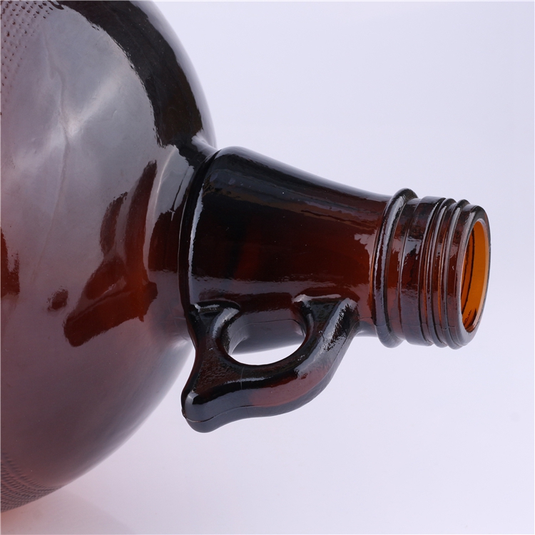 4L large capacity brown cylinder container amber empty beer glass bottles for sale