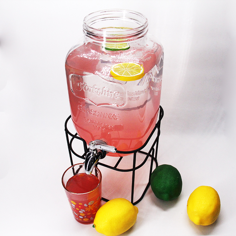 4Liter Large Mason Jar With Faucet Glass Storage Jar