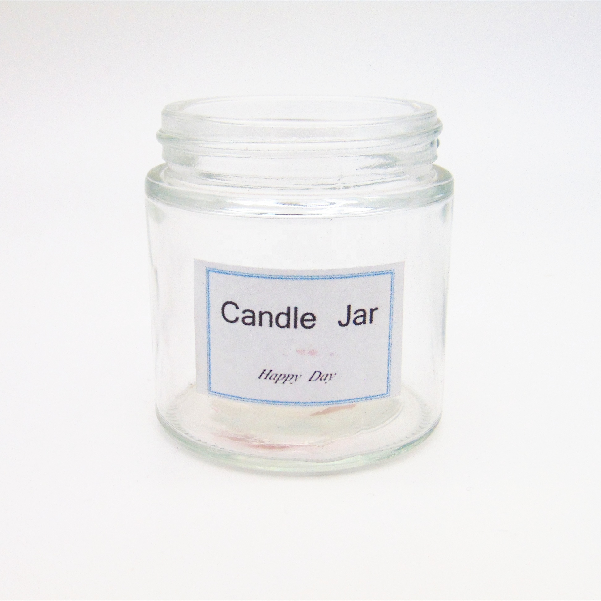 4OZ Clear Round frascos de vidrio Glass Storage Weed Glass Candle Jar with Screw Lid