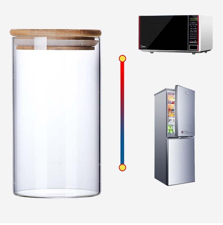 4Pcs Set Clear BPA-Free Leakproof Glass Jars Canisters With Bamboo Lids For Home Kitchen Storage