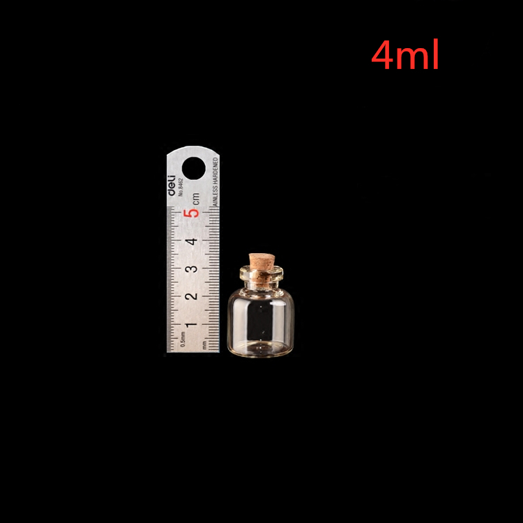 4ml 10ml 20ml 23ml 35ml 50ml 60ml 80ml 110ml Boston shoulder Transparent glass bottle with cork