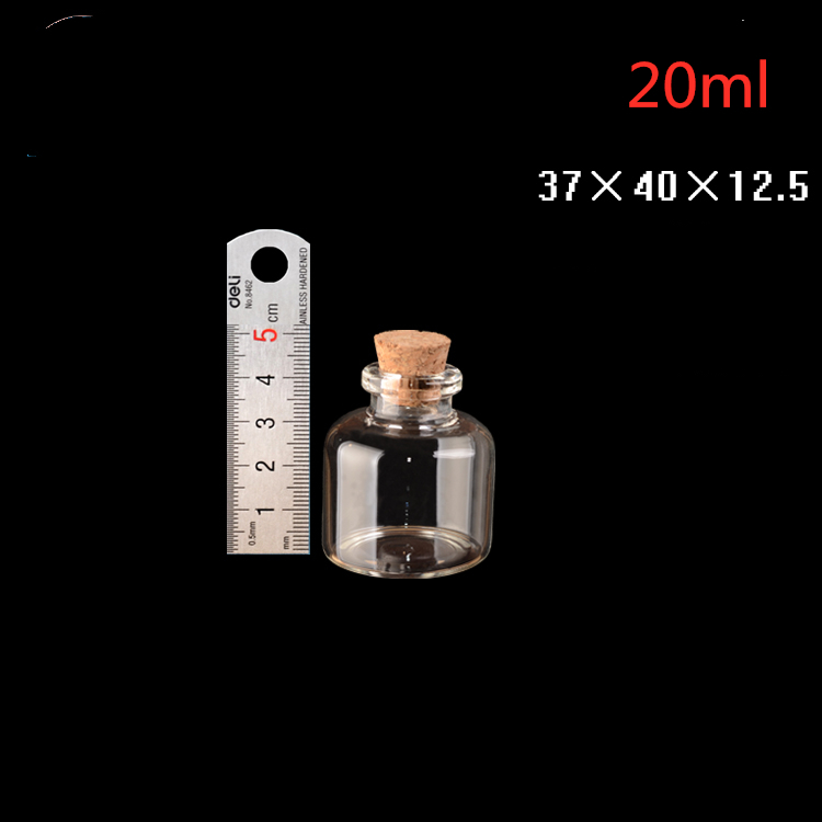 4ml 10ml 20ml 23ml 35ml 50ml 60ml 80ml 110ml Boston shoulder Transparent glass bottle with cork