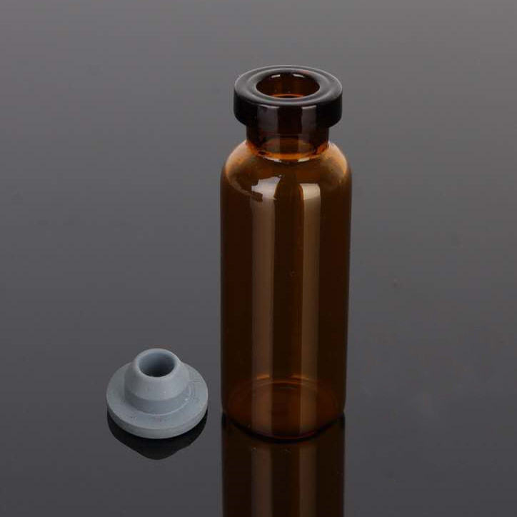 4ml 10ml amber glass bottle with rubber stopper pharmaceutical bottles medicine vials