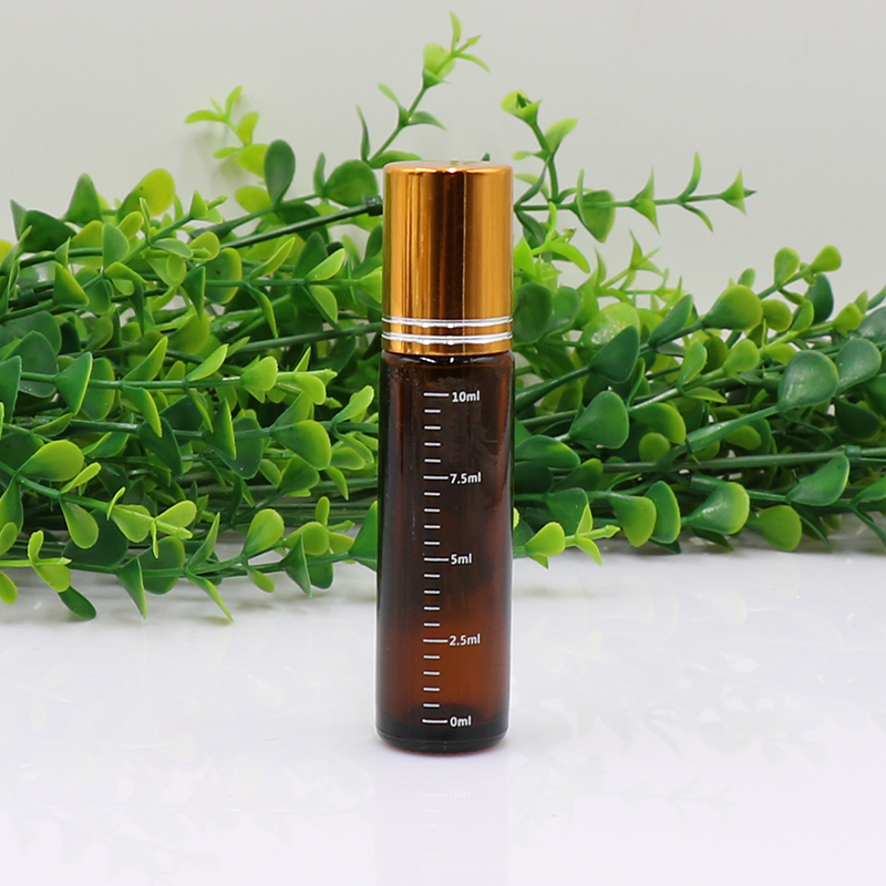 4ml 10ml wholesale mini degree scale printing wall glass pre-roller essential oil bottles perfume bottles with roller top