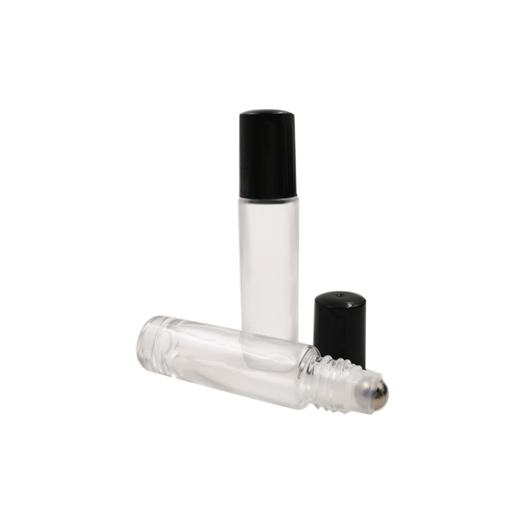 4ml 5 ml 8ml 10 ml clear blue amber essential oil glass roll on bottle with roller ball aluminum or plastic cap wholesale