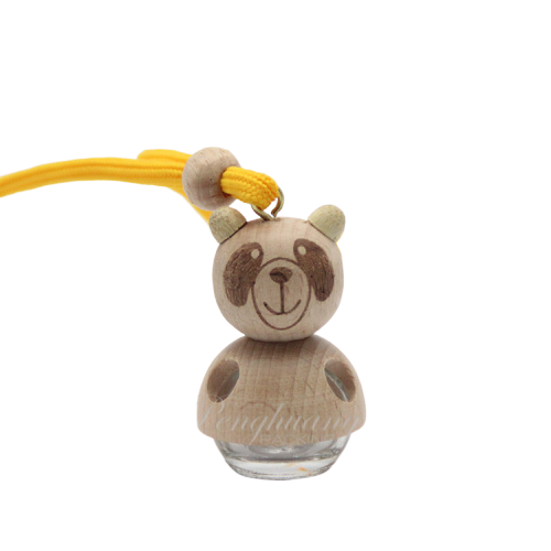 4ml 5ml 7ml Wholesale Wooden Cap Diffuser Empty Hanging Car Perfume Glass Bottle