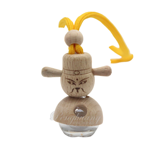 4ml 5ml 7ml Wholesale Wooden Cap Diffuser Empty Hanging Car Perfume Glass Bottle