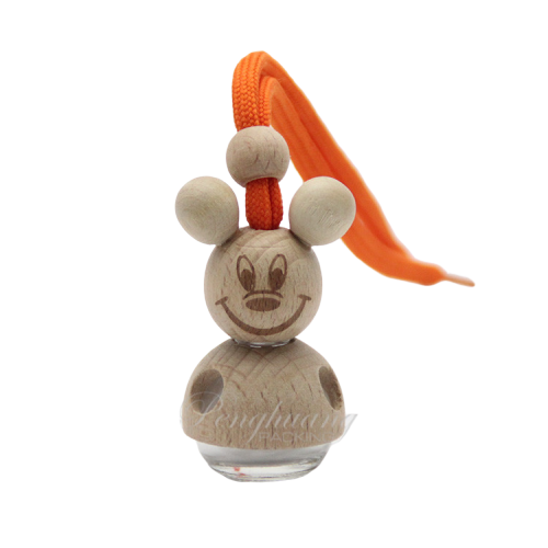 4ml 5ml 7ml Wholesale Wooden Cap Diffuser Empty Hanging Car Perfume Glass Bottle