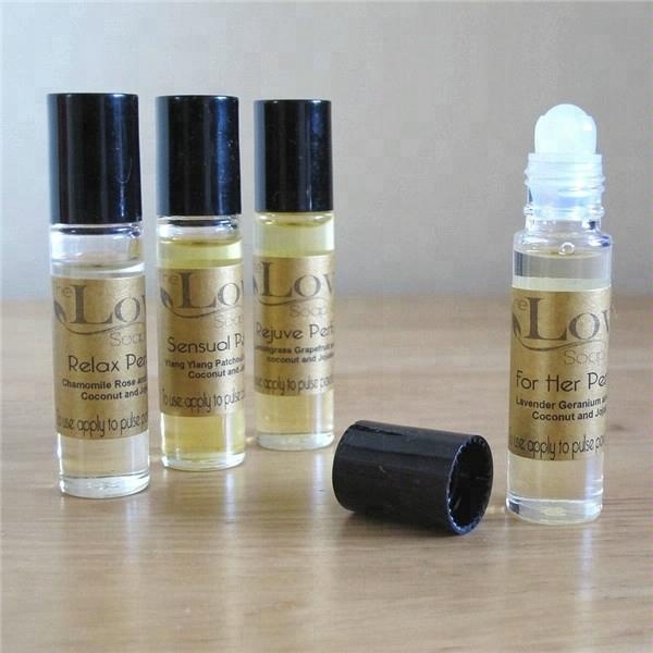 4ml 6ml 8ml 10 ml Clear Glass Roller Bottles with Metal Roll On Inserts & Silver Caps