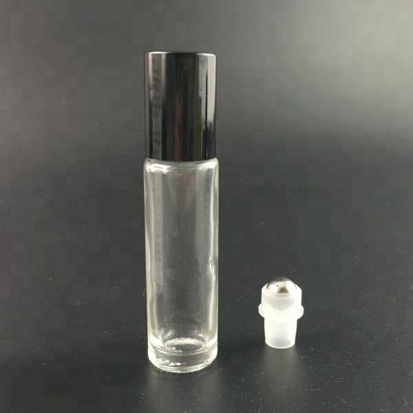 4ml 6ml 8ml 10 ml Clear Glass Roller Bottles with Metal Roll On Inserts & Silver Caps