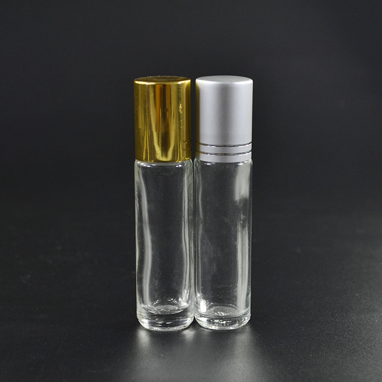 4ml 6ml 8ml 10ml essential oil empty eye cream clear frosted roll on glass bottle with steel roller ball