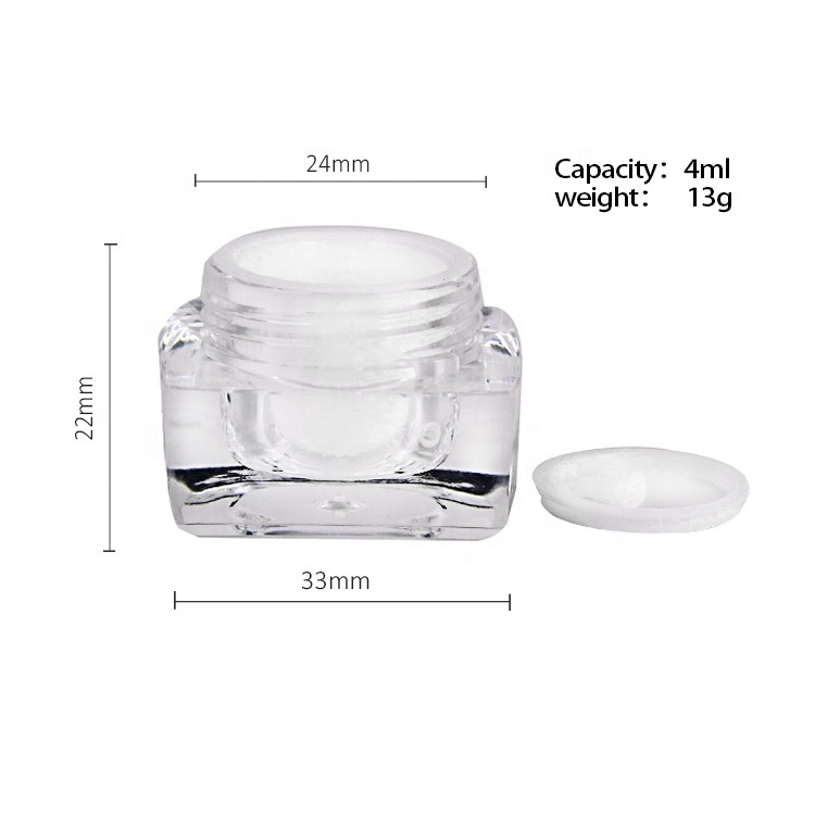 4ml Cosmetic sample face cream cosmetic glass storage package
