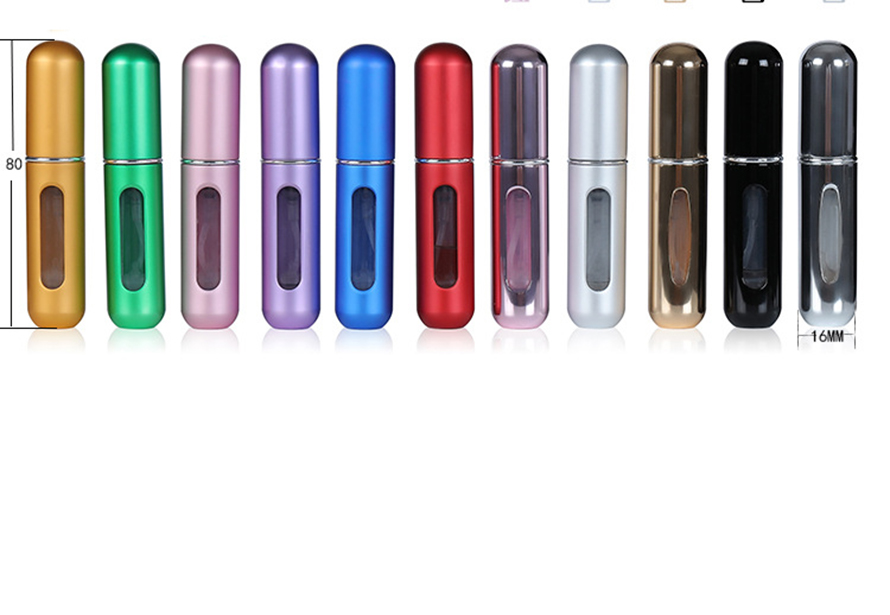 4ml Mini Travel Pocket Refillable Aluminum Empty Atomizer Spray Glass Perfume Bottle