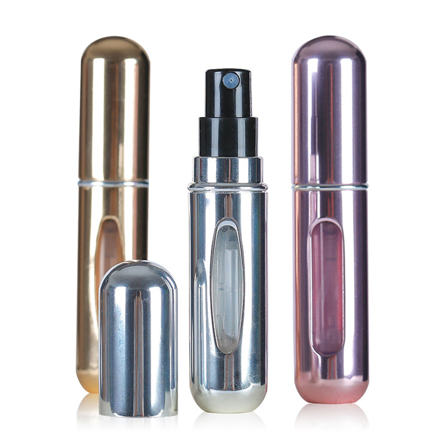 4ml Mini Travel Pocket Refillable Aluminum Empty Atomizer Spray Glass Perfume Bottle