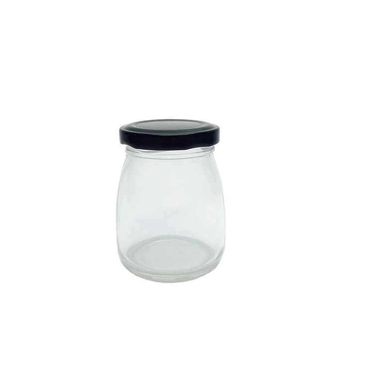 4oz 100ml pudding dessert jam glass jar with metal lid or plastic lid