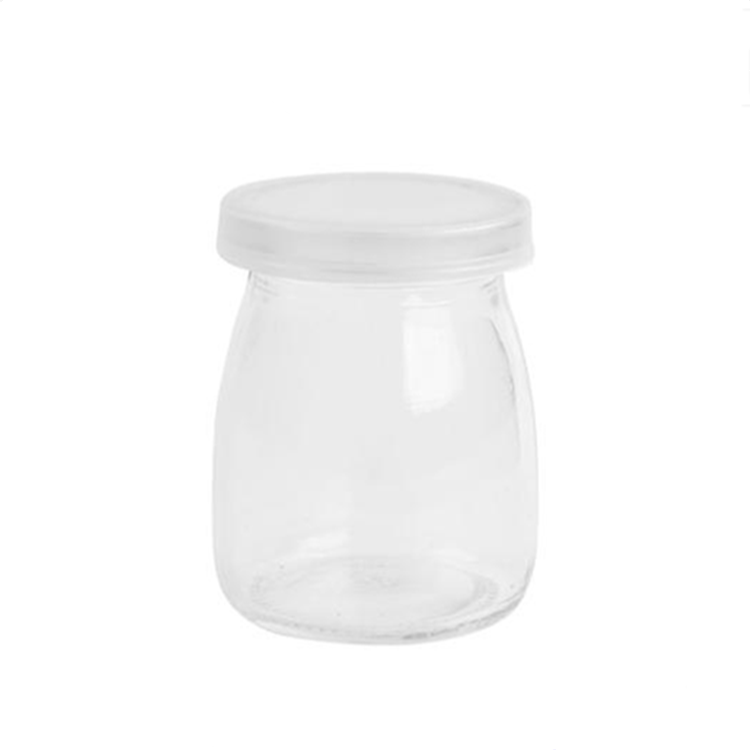 4oz 100ml pudding dessert jam glass jar with metal lid or plastic lid